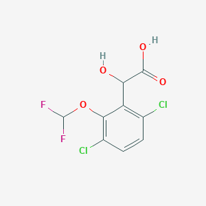 molecular formula C9H6Cl2F2O4 B1410040 3,6-Dichloro-2-(difluoromethoxy)mandelic acid CAS No. 1806351-61-0