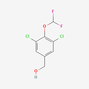 molecular formula C8H6Cl2F2O2 B1410041 3,5-Dichloro-4-(difluoromethoxy)benzyl alcohol CAS No. 1804883-48-4