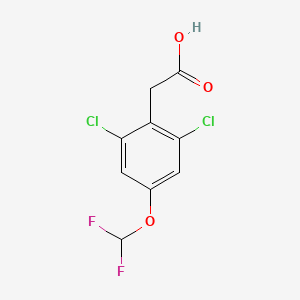 molecular formula C9H6Cl2F2O3 B1410042 2,6-Dichloro-4-(difluoromethoxy)phenylacetic acid CAS No. 1806328-97-1