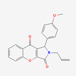 molecular formula C21H17NO4 B14100430 2-Allyl-1-(4-methoxyphenyl)-1,2-dihydrochromeno[2,3-c]pyrrole-3,9-dione 