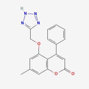 7-methyl-4-phenyl-5-(1H-tetrazol-5-ylmethoxy)-2H-chromen-2-one