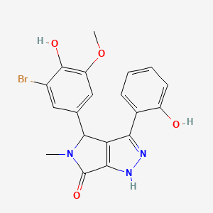 4-(3-bromo-4-hydroxy-5-methoxyphenyl)-3-(2-hydroxyphenyl)-5-methyl-4,5-dihydropyrrolo[3,4-c]pyrazol-6(1H)-one