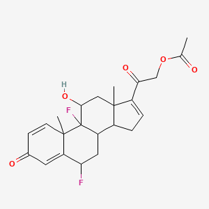 [2-(6,9-difluoro-11-hydroxy-10,13-dimethyl-3-oxo-7,8,11,12,14,15-hexahydro-6H-cyclopenta[a]phenanthren-17-yl)-2-oxoethyl] acetate