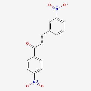 molecular formula C15H10N2O5 B14100465 2-Propen-1-one, 3-(3-nitrophenyl)-1-(4-nitrophenyl)-, (2E)- CAS No. 134271-76-4