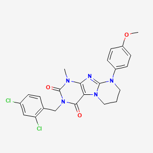 3-[(2,4-dichlorophenyl)methyl]-9-(4-methoxyphenyl)-1-methyl-7,8-dihydro-6H-purino[7,8-a]pyrimidine-2,4-dione