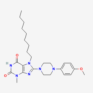 6-hydroxy-8-[4-(4-methoxyphenyl)piperazin-1-yl]-3-methyl-7-nonyl-3,7-dihydro-2H-purin-2-one