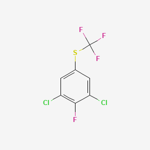 molecular formula C7H2Cl2F4S B1410055 1,3-Dichloro-2-fluoro-5-(trifluoromethylthio)benzene CAS No. 1803820-77-0
