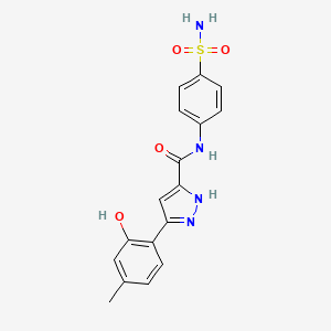 5-(2-hydroxy-4-methylphenyl)-N-(4-sulfamoylphenyl)-1H-pyrazole-3-carboxamide