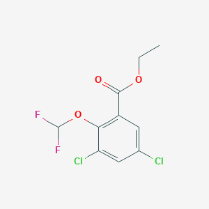 molecular formula C10H8Cl2F2O3 B1410057 Ethyl 3,5-dichloro-2-(difluoromethoxy)benzoate CAS No. 1803831-08-4