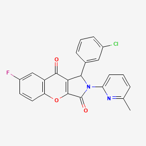 1-(3-Chlorophenyl)-7-fluoro-2-(6-methylpyridin-2-yl)-1,2-dihydrochromeno[2,3-c]pyrrole-3,9-dione