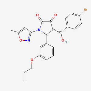 4-[(4-Bromophenyl)(hydroxy)methylidene]-1-(5-methyl-1,2-oxazol-3-yl)-5-{3-[(prop-2-en-1-yl)oxy]phenyl}pyrrolidine-2,3-dione