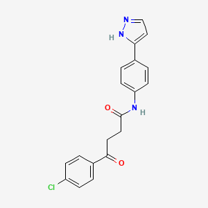 N-(4-(1H-pyrazol-3-yl)phenyl)-4-(4-chlorophenyl)-4-oxobutanamide