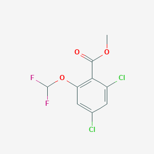 molecular formula C9H6Cl2F2O3 B1410058 Methyl 2,4-dichloro-6-(difluoromethoxy)benzoate CAS No. 1803713-00-9