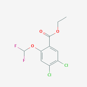 molecular formula C10H8Cl2F2O3 B1410059 Ethyl 4,5-dichloro-2-(difluoromethoxy)benzoate CAS No. 1805124-86-0