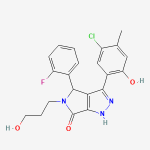 3-(5-chloro-2-hydroxy-4-methylphenyl)-4-(2-fluorophenyl)-5-(3-hydroxypropyl)-4,5-dihydropyrrolo[3,4-c]pyrazol-6(2H)-one