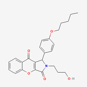 2-(3-Hydroxypropyl)-1-[4-(pentyloxy)phenyl]-1,2-dihydrochromeno[2,3-c]pyrrole-3,9-dione