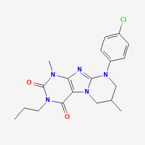 9-(4-chlorophenyl)-1,7-dimethyl-3-propyl-7,8-dihydro-6H-purino[7,8-a]pyrimidine-2,4-dione