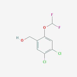 molecular formula C8H6Cl2F2O2 B1410063 4,5-Dichloro-2-(difluoromethoxy)benzyl alcohol CAS No. 1807059-41-1