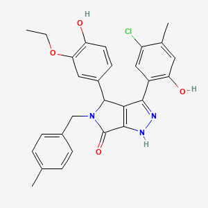 3-(5-chloro-2-hydroxy-4-methylphenyl)-4-(3-ethoxy-4-hydroxyphenyl)-5-(4-methylbenzyl)-4,5-dihydropyrrolo[3,4-c]pyrazol-6(2H)-one