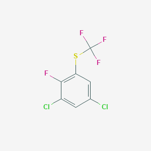 molecular formula C7H2Cl2F4S B1410066 1,5-Dichloro-2-fluoro-3-(trifluoromethylthio)benzene CAS No. 1803820-82-7