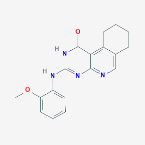 molecular formula C18H18N4O2 B14100687 3-[(2-Methoxyphenyl)amino]-7,8,9,10-tetrahydropyrimido[4,5-c]isoquinolin-1-ol 