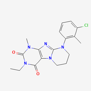 9-(3-chloro-2-methylphenyl)-3-ethyl-1-methyl-7,8-dihydro-6H-purino[7,8-a]pyrimidine-2,4-dione