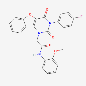 2-(3-(4-fluorophenyl)-2,4-dioxo-3,4-dihydrobenzofuro[3,2-d]pyrimidin-1(2H)-yl)-N-(2-methoxyphenyl)acetamide