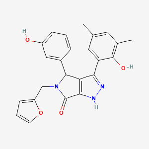 5-(furan-2-ylmethyl)-3-(2-hydroxy-3,5-dimethylphenyl)-4-(3-hydroxyphenyl)-4,5-dihydropyrrolo[3,4-c]pyrazol-6(2H)-one