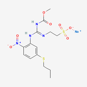 Ethanesulfonic acid,2-[[[(methoxycarbonyl)amino][[2-nitro-5-(propylthio)phenyl]amino]methylene]amino]-, monosodium salt