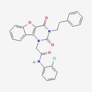 N-(2-chlorophenyl)-2-[2,4-dioxo-3-(2-phenylethyl)-3,4-dihydro[1]benzofuro[3,2-d]pyrimidin-1(2H)-yl]acetamide