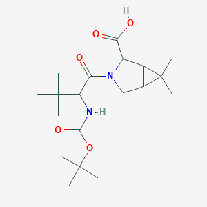 (1R,2S,5S)-3-[(2S)-2-[[(1,1-Dimethylethoxy)carbonyl]amino]-3,3-dimethyl-1-oxobutyl]-6,6-dimethyl-3-azabicyclo[3.1.0]hexane-2-carboxylic acid