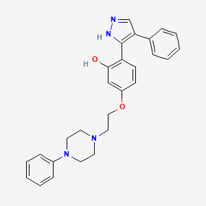 5-[2-(4-phenylpiperazin-1-yl)ethoxy]-2-(4-phenyl-1H-pyrazol-5-yl)phenol