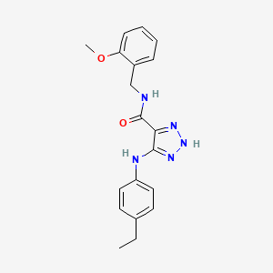 molecular formula C19H21N5O2 B14100780 5-((4-ethylphenyl)amino)-N-(2-methoxybenzyl)-1H-1,2,3-triazole-4-carboxamide 