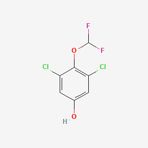 molecular formula C7H4Cl2F2O2 B1410079 3,5-Dichloro-4-(difluoromethoxy)phenol CAS No. 1807060-48-5