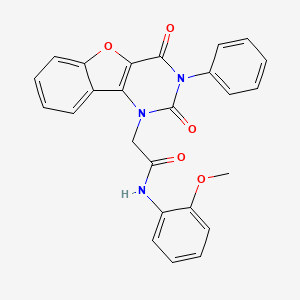 2-(2,4-dioxo-3-phenyl-3,4-dihydrobenzofuro[3,2-d]pyrimidin-1(2H)-yl)-N-(2-methoxyphenyl)acetamide