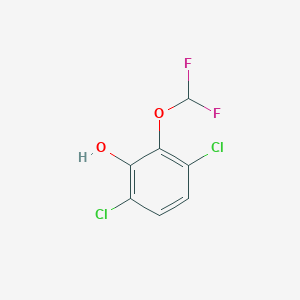 molecular formula C7H4Cl2F2O2 B1410080 3,6-Dichloro-2-(difluoromethoxy)phenol CAS No. 1806328-93-7