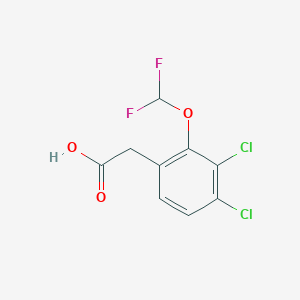 molecular formula C9H6Cl2F2O3 B1410082 3,4-Dichloro-2-(difluoromethoxy)phenylacetic acid CAS No. 1807060-55-4