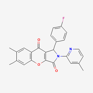 1-(4-Fluorophenyl)-6,7-dimethyl-2-(4-methylpyridin-2-yl)-1,2-dihydrochromeno[2,3-c]pyrrole-3,9-dione