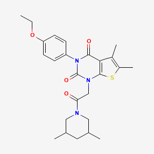 1-[2-(3,5-Dimethylpiperidin-1-yl)-2-oxoethyl]-3-(4-ethoxyphenyl)-5,6-dimethylthieno[2,3-d]pyrimidine-2,4-dione