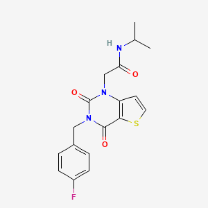 2-[3-[(4-fluorophenyl)methyl]-2,4-dioxothieno[3,2-d]pyrimidin-1-yl]-N-propan-2-ylacetamide