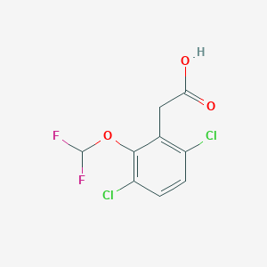 molecular formula C9H6Cl2F2O3 B1410086 3,6-Dichloro-2-(difluoromethoxy)phenylacetic acid CAS No. 1804517-07-4