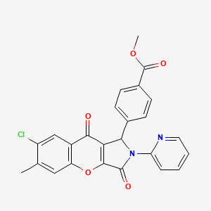 Methyl 4-[7-chloro-6-methyl-3,9-dioxo-2-(pyridin-2-yl)-1,2,3,9-tetrahydrochromeno[2,3-c]pyrrol-1-yl]benzoate