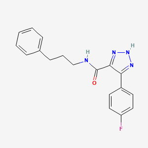 molecular formula C18H17FN4O B14100890 4-(4-fluorophenyl)-N-(3-phenylpropyl)-1H-1,2,3-triazole-5-carboxamide 