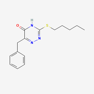 6-Benzyl-3-(pentylsulfanyl)-1,2,4-triazin-5-ol