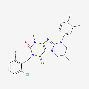 3-[(2-chloro-6-fluorophenyl)methyl]-9-(3,4-dimethylphenyl)-1,7-dimethyl-7,8-dihydro-6H-purino[7,8-a]pyrimidine-2,4-dione