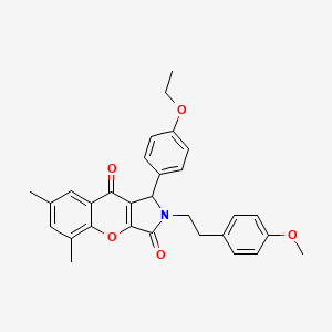 1-(4-Ethoxyphenyl)-2-[2-(4-methoxyphenyl)ethyl]-5,7-dimethyl-1,2-dihydrochromeno[2,3-c]pyrrole-3,9-dione