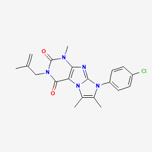 6-(4-Chlorophenyl)-4,7,8-trimethyl-2-(2-methylprop-2-enyl)purino[7,8-a]imidazole-1,3-dione