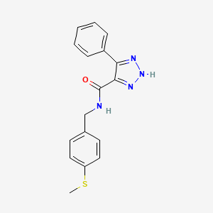 N-(4-(methylthio)benzyl)-4-phenyl-1H-1,2,3-triazole-5-carboxamide