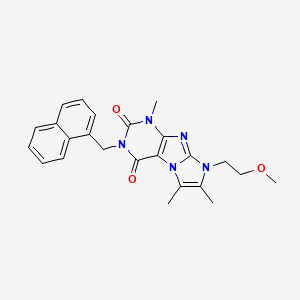 6-(2-Methoxyethyl)-4,7,8-trimethyl-2-(naphthalen-1-ylmethyl)purino[7,8-a]imidazole-1,3-dione