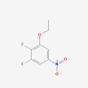 molecular formula C8H7F2NO3 B1410102 1,2-Difluoro-3-ethoxy-5-nitrobenzene CAS No. 1804884-60-3